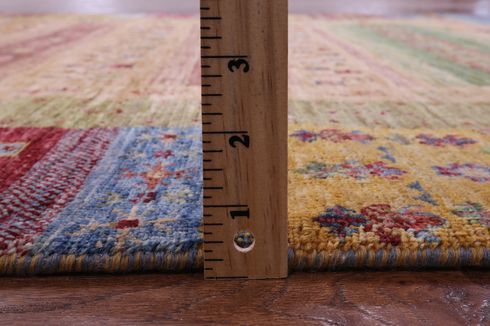 Tribal Persian Gabbeh Hand Knotted Wool Rug - 5' 1" X 6' 9" - Golden Nile
