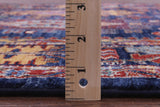 Blue Persian Fine Serapi Hand Knotted Wool Rug - 4' 0" X 5' 11" - Golden Nile