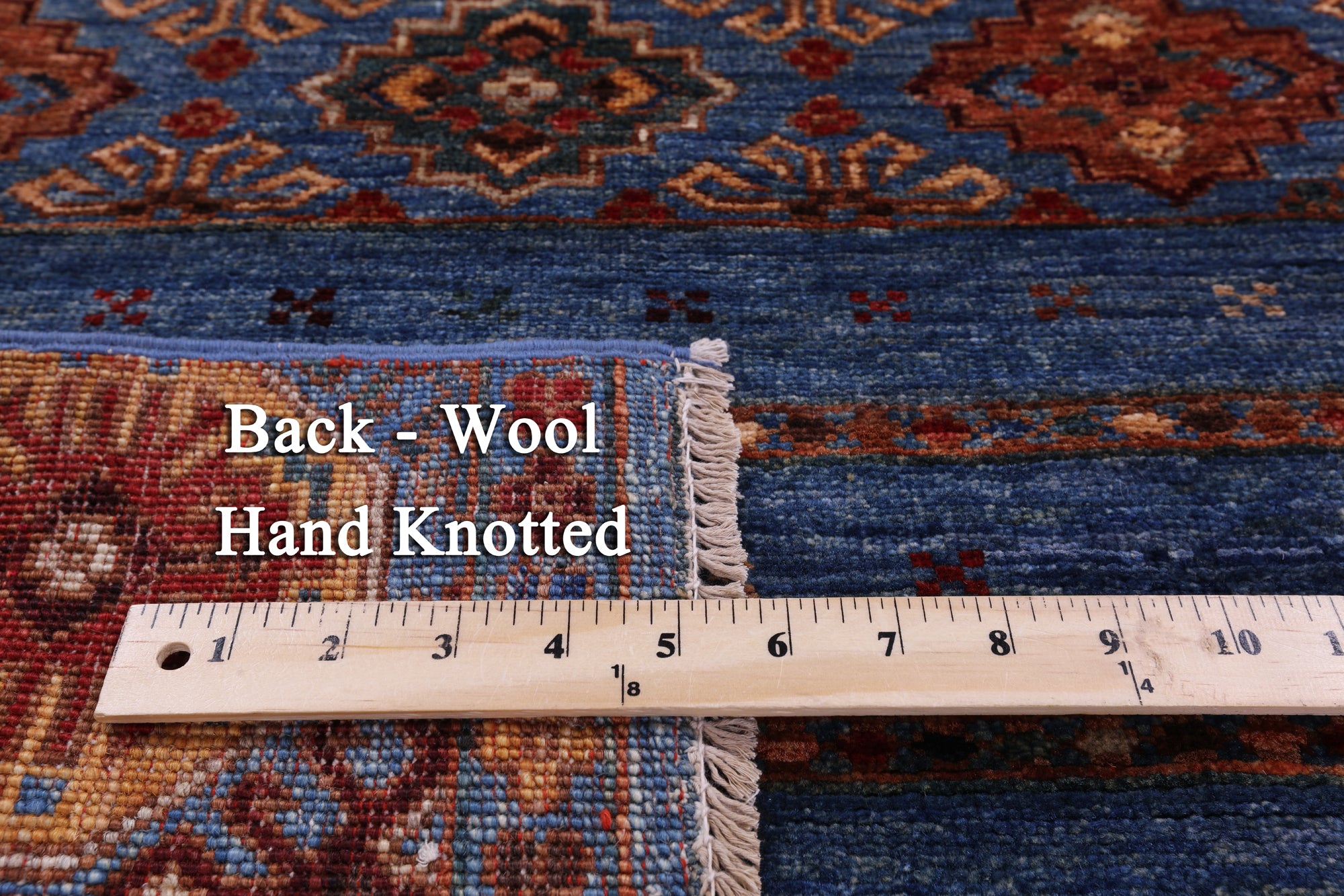 Blue Khorjin Persian Gabbeh Hand Knotted Wool Rug - 2' 8" X 4' 0" - Golden Nile