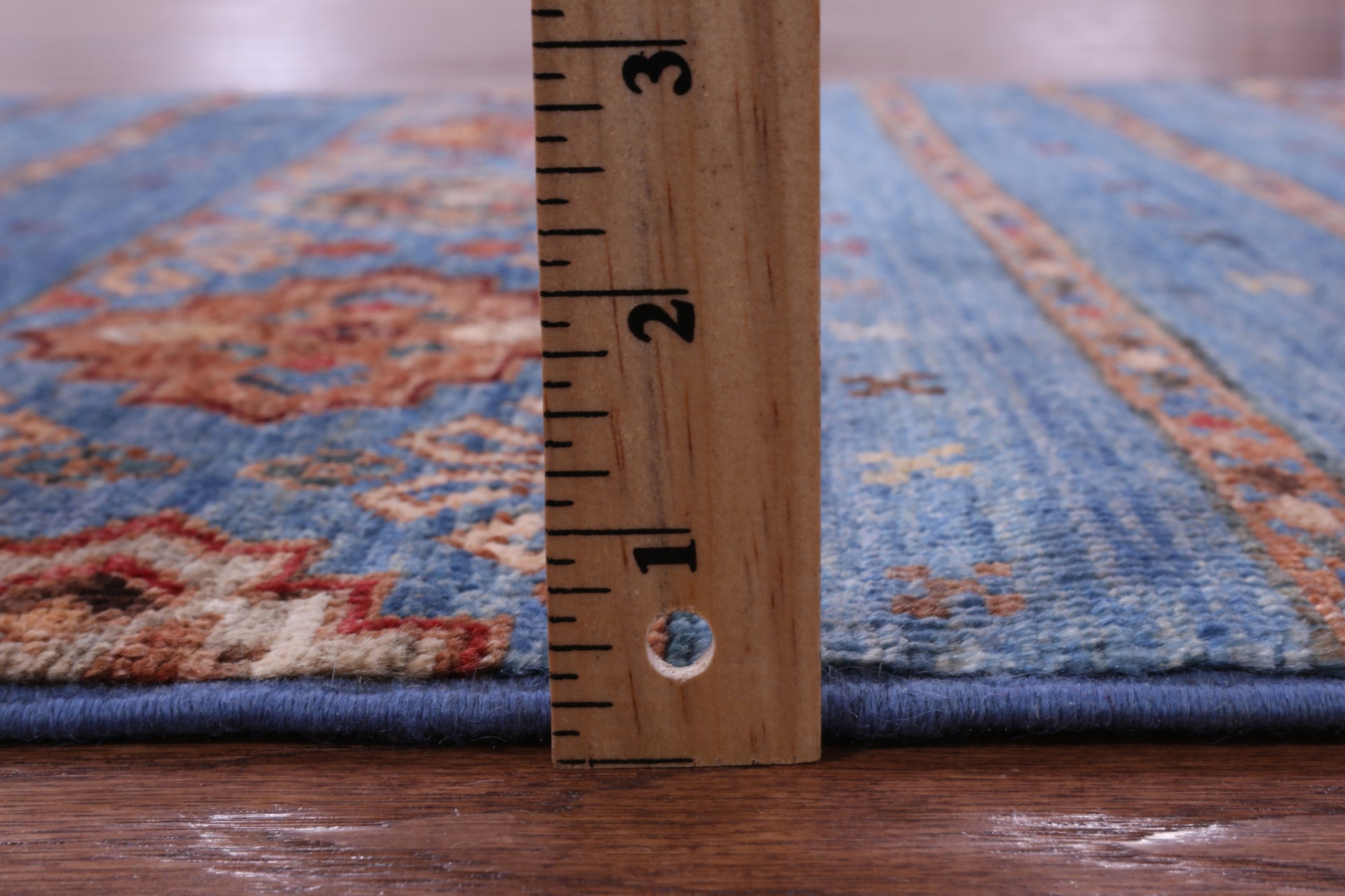 Blue Khorjin Persian Gabbeh Hand Knotted Wool Rug - 2' 8" X 4' 0" - Golden Nile