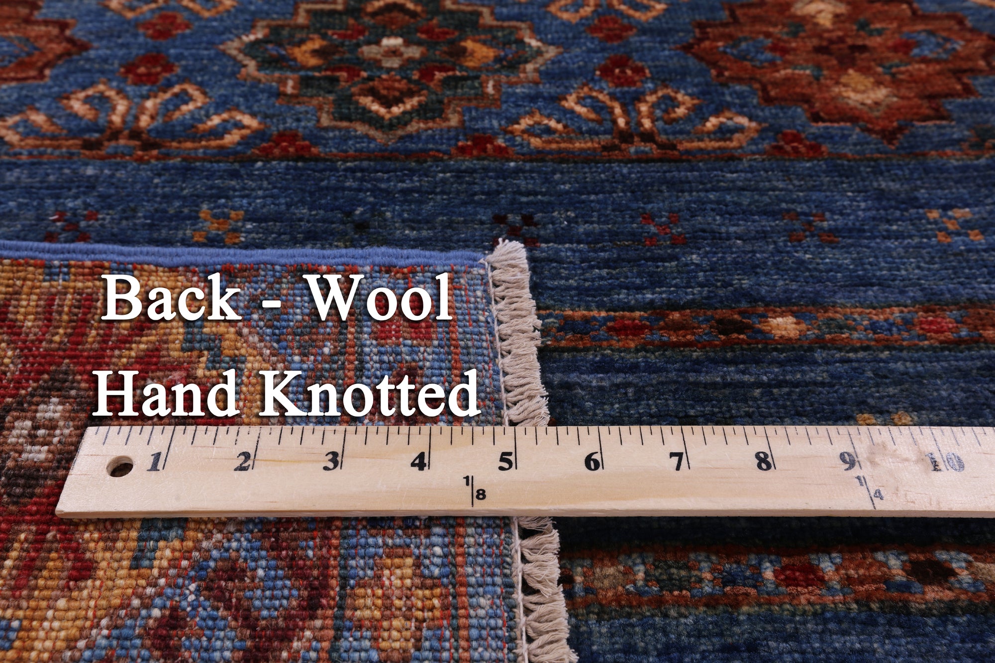 Blue Khorjin Persian Gabbeh Handmade Wool Rug - 2' 8" X 4' 1" - Golden Nile