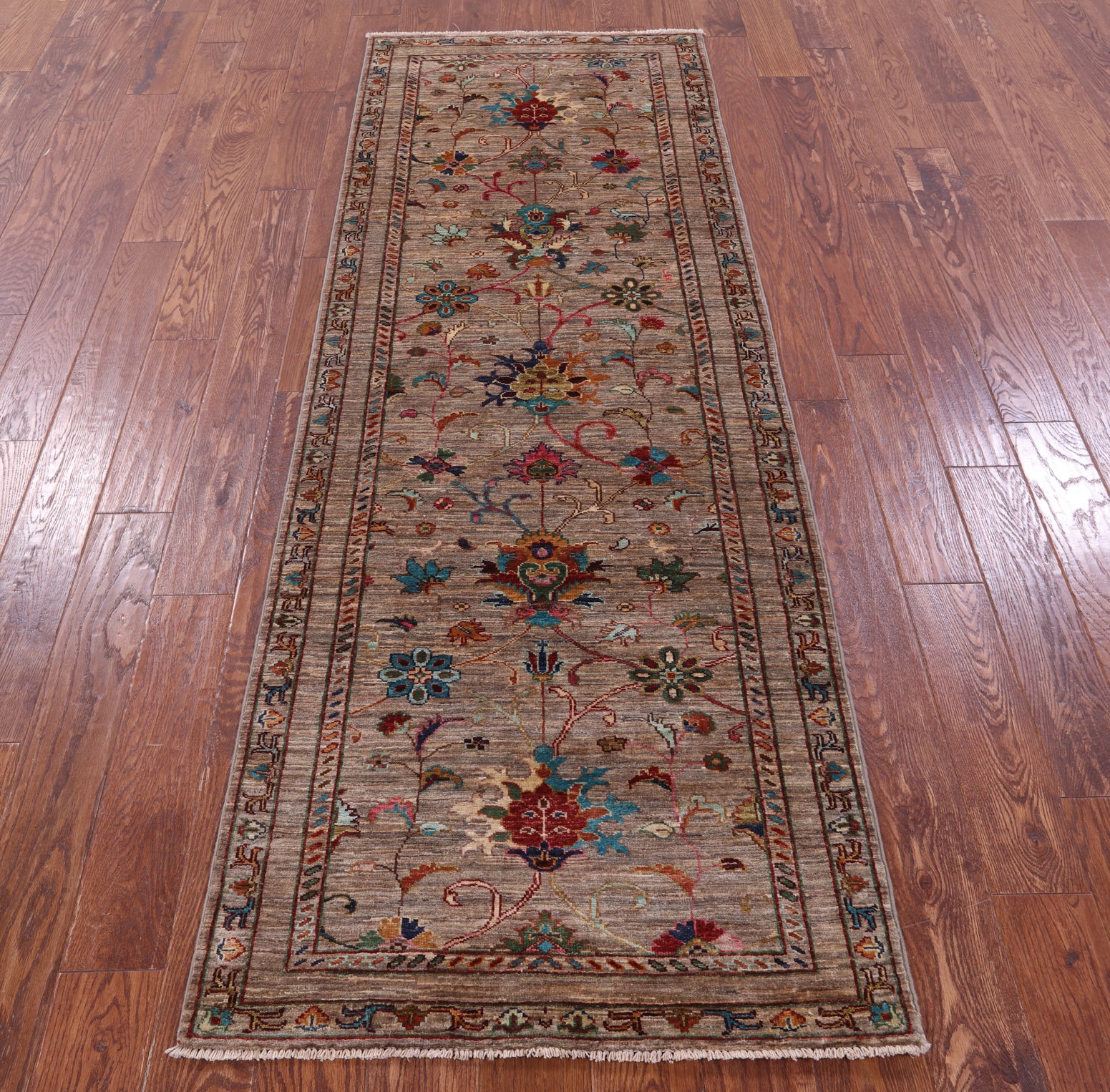 Peshawar Hand Knotted Wool Runner Rug - 2' 9" X 8' 0" - Golden Nile