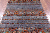 Grey Khorjin Persian Gabbeh Hand Knotted Wool Rug - 3' 4" X 5' 2" - Golden Nile