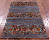 Khorjin Persian Gabbeh Hand Knotted Wool Rug - 3' 4" X 5' 1" - Golden Nile