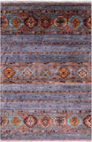 Khorjin Persian Gabbeh Hand Knotted Wool Rug - 3' 4" X 5' 1" - Golden Nile