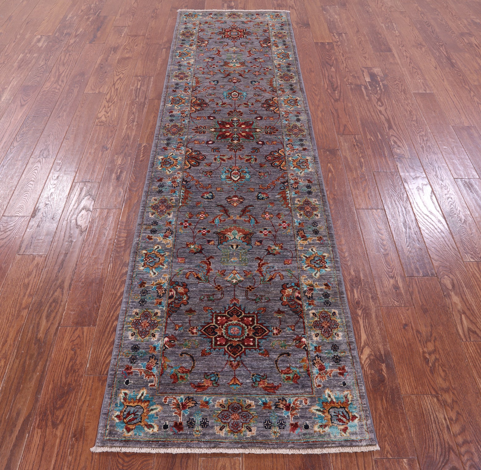 Peshawar Hand Knotted Wool Runner Rug - 2' 8" X 9' 9" - Golden Nile