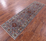 Peshawar Hand Knotted Wool Runner Rug - 2' 8" X 9' 9" - Golden Nile