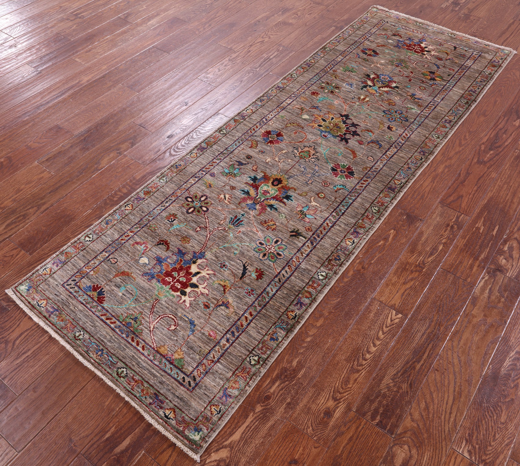 Peshawar Hand Knotted Wool Runner Rug - 2' 8" X 8' 2" - Golden Nile