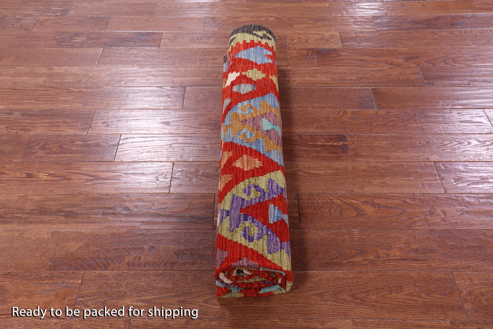 Reversible Kilim Flat Weave Wool On Wool Rug - 6' 6" X 9' 5" - Golden Nile
