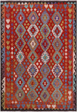 Reversible Kilim Flat Weave Wool On Wool Rug - 6' 6" X 9' 5" - Golden Nile