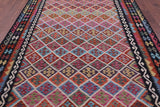 Reversible Kilim Flat Weave Wool On Wool Rug - 7' 1" X 10' 4" - Golden Nile