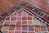 Reversible Kilim Flat Weave Wool On Wool Rug - 7' 1" X 10' 4" - Golden Nile