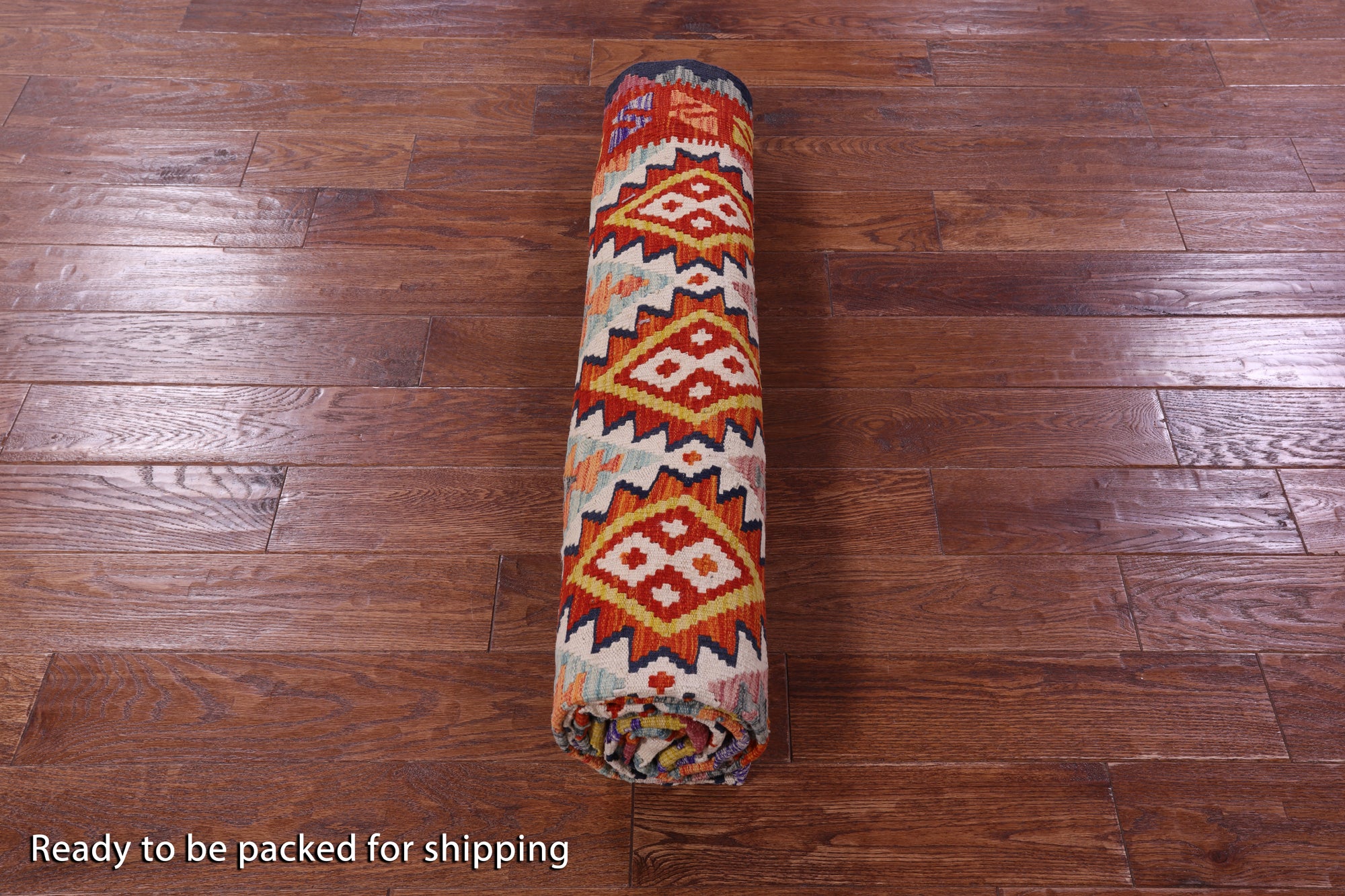 Reversible Kilim Flat Weave Wool On Wool Rug - 6' 8" X 10' 0" - Golden Nile