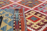 Reversible Kilim Flat Weave Wool On Wool Rug - 6' 7" X 9' 4" - Golden Nile