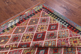 Reversible Kilim Flat Weave Wool On Wool Rug - 6' 7" X 9' 4" - Golden Nile