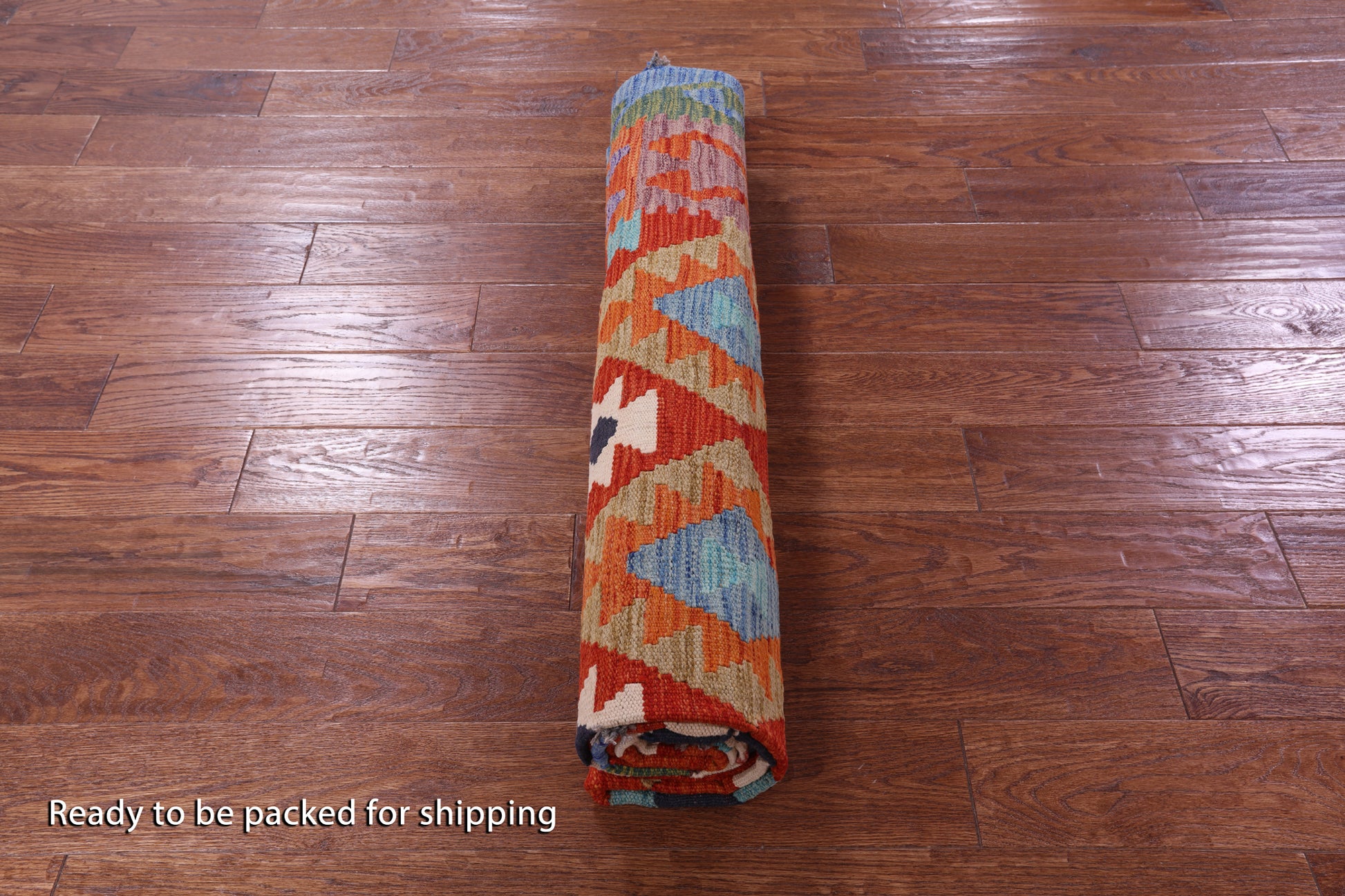 Reversible Kilim Flat Weave Wool On Wool Rug - 6' 7" X 9' 4" - Golden Nile