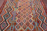 Reversible Kilim Flat Weave Wool On Wool Rug - 6' 9" X 9' 8" - Golden Nile
