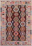 Reversible Kilim Flat Weave Wool On Wool Rug - 6' 8" X 9' 8" - Golden Nile