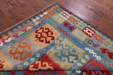 Reversible Kilim Flat Weave Wool On Wool Rug - 6' 6" X 9' 7" - Golden Nile