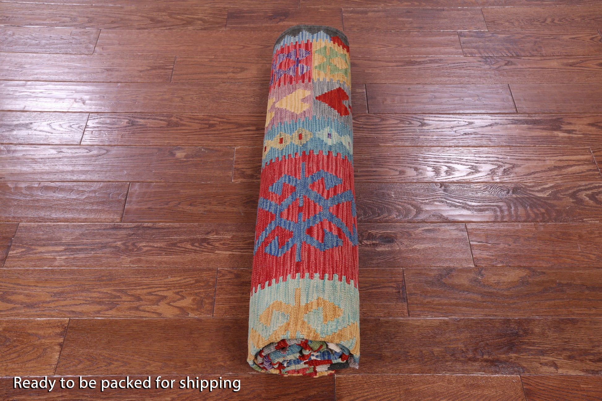 Reversible Kilim Flat Weave Wool On Wool Rug - 6' 6" X 9' 7" - Golden Nile