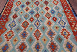 Reversible Kilim Flat Weave Wool On Wool Rug - 6' 8" X 9' 9" - Golden Nile