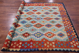 Reversible Kilim Flat Weave Wool On Wool Rug - 6' 8" X 9' 9" - Golden Nile