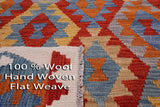 Reversible Kilim Flat Weave Wool On Wool Rug - 6' 9" X 9' 9" - Golden Nile