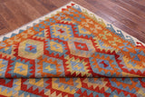 Reversible Kilim Flat Weave Wool On Wool Rug - 6' 9" X 9' 9" - Golden Nile