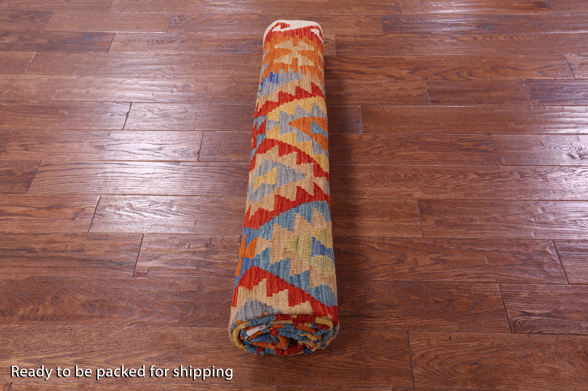 Reversible Kilim Flat Weave Wool On Wool Rug - 6' 9" X 9' 9" - Golden Nile