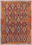 Reversible Kilim Flat Weave Wool On Wool Rug - 6' 9" X 9' 9" - Golden Nile