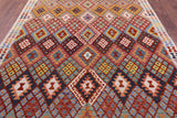 Reversible Kilim Flat Weave Wool On Wool Rug - 7' 1" X 9' 6" - Golden Nile