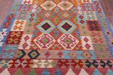 Reversible Kilim Flat Weave Wool On Wool Rug - 6' 6" X 9' 8" - Golden Nile