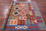 Reversible Kilim Flat Weave Wool On Wool Rug - 6' 6" X 9' 8" - Golden Nile