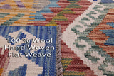 Reversible Kilim Flat Weave Wool On Wool Rug - 6' 8" X 9' 9" - Golden Nile