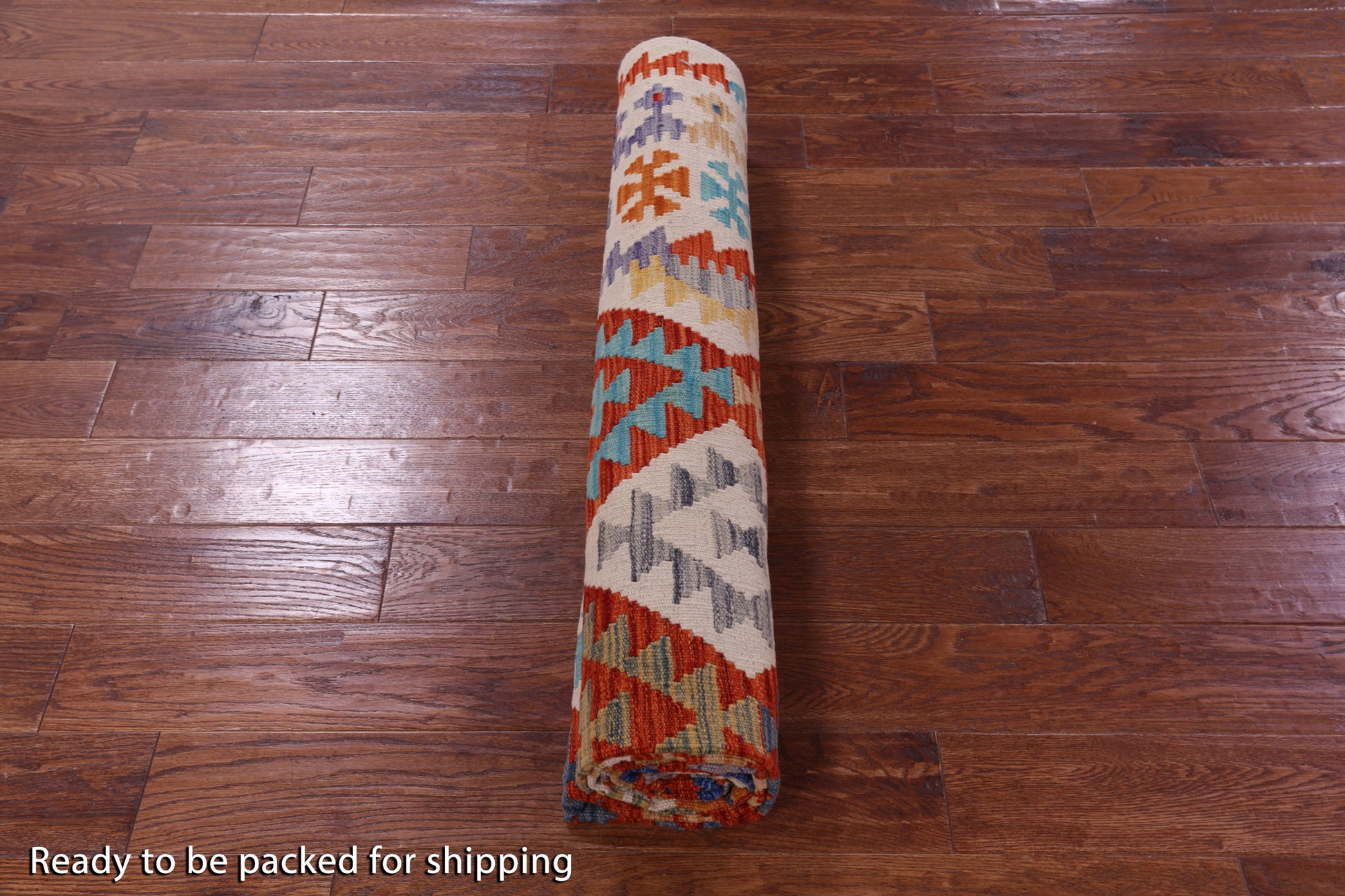 Reversible Kilim Flat Weave Wool On Wool Rug - 6' 10" X 9' 7" - Golden Nile