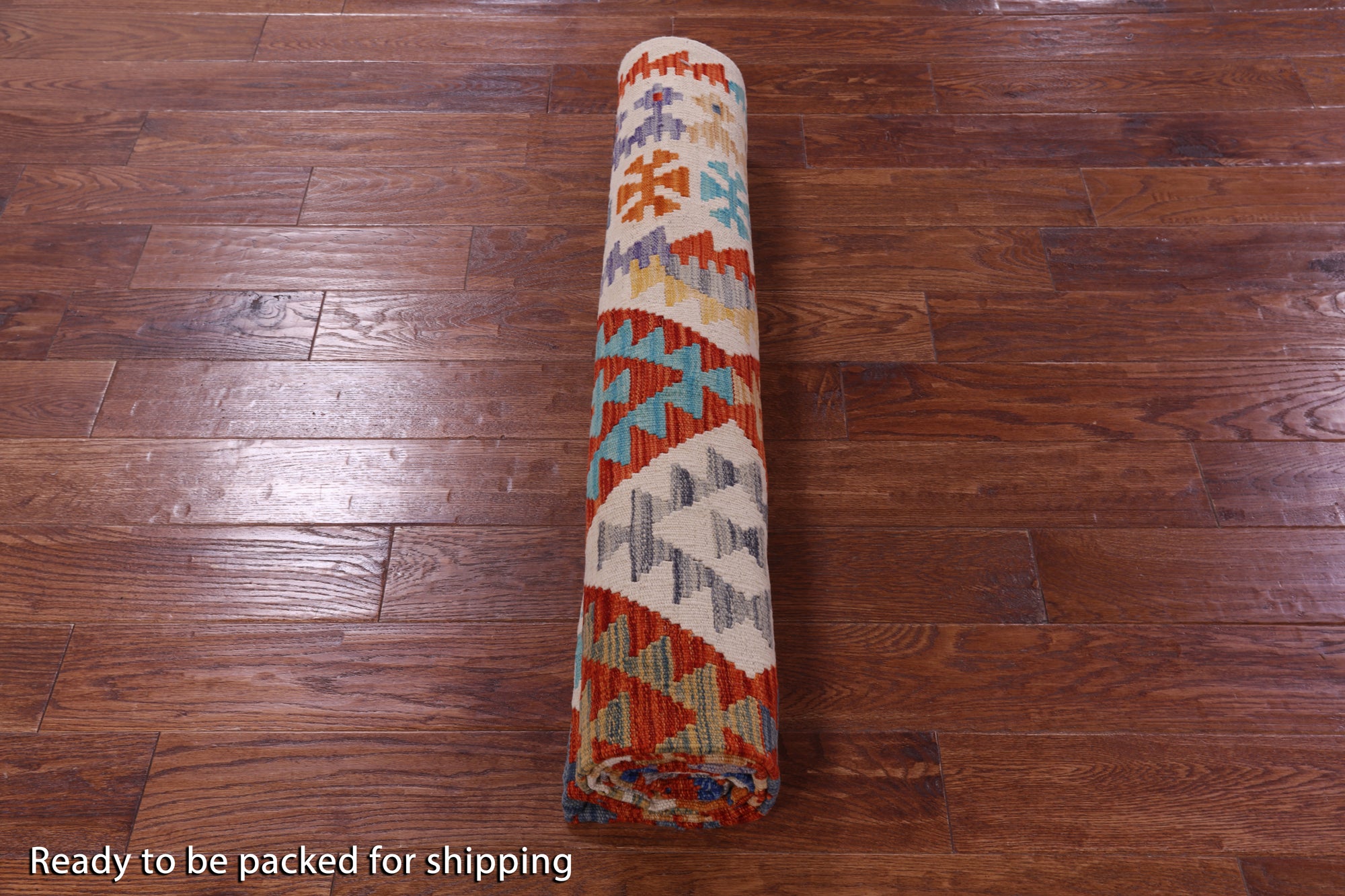 Reversible Kilim Flat Weave Wool On Wool Rug - 6' 10" X 9' 7" - Golden Nile