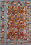 Reversible Kilim Flat Weave Wool On Wool Rug - 6' 9" X 9' 11" - Golden Nile