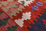 Reversible Kilim Flat Weave Wool On Wool Rug - 6' 8" X 9' 6" - Golden Nile
