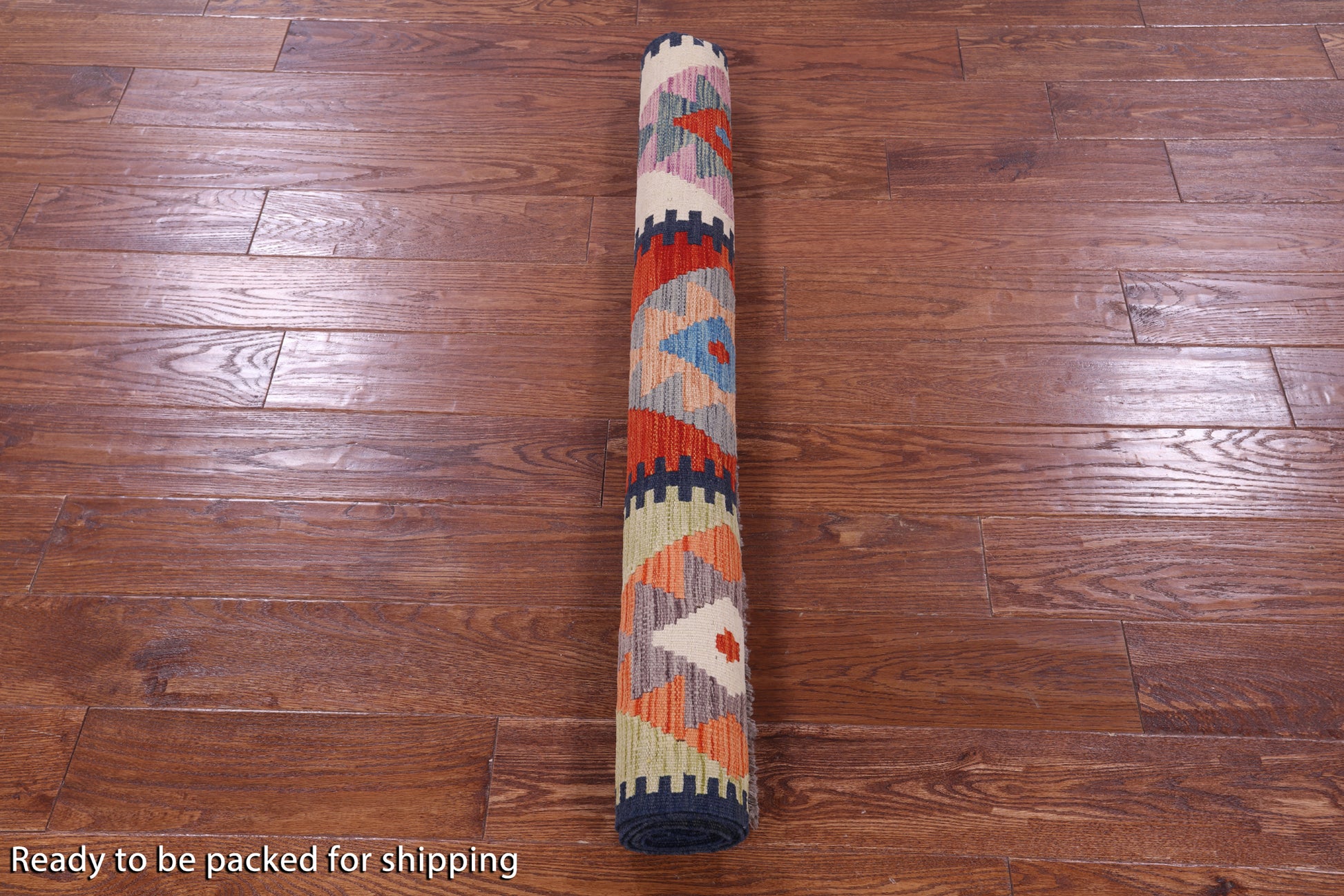 Reversible Kilim Flat Weave Wool On Wool Rug - 3' 7" X 6' 9" - Golden Nile