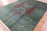 William Morris Handmade Wool Area Rug - 8' 1" X 10' 8" - Golden Nile