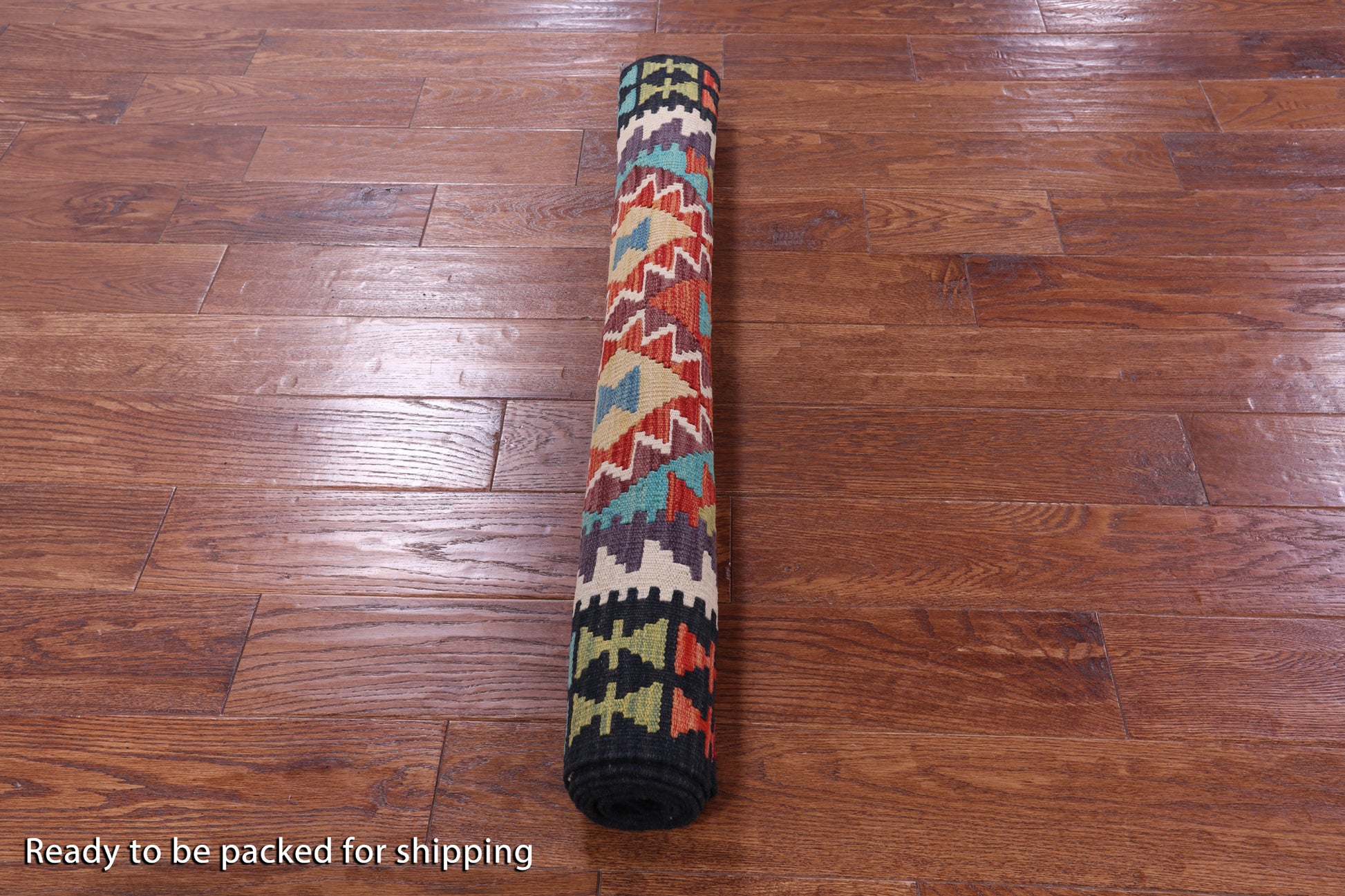 Reversible Kilim Flat Weave Wool On Wool Rug - 3' 4" X 6' 4" - Golden Nile