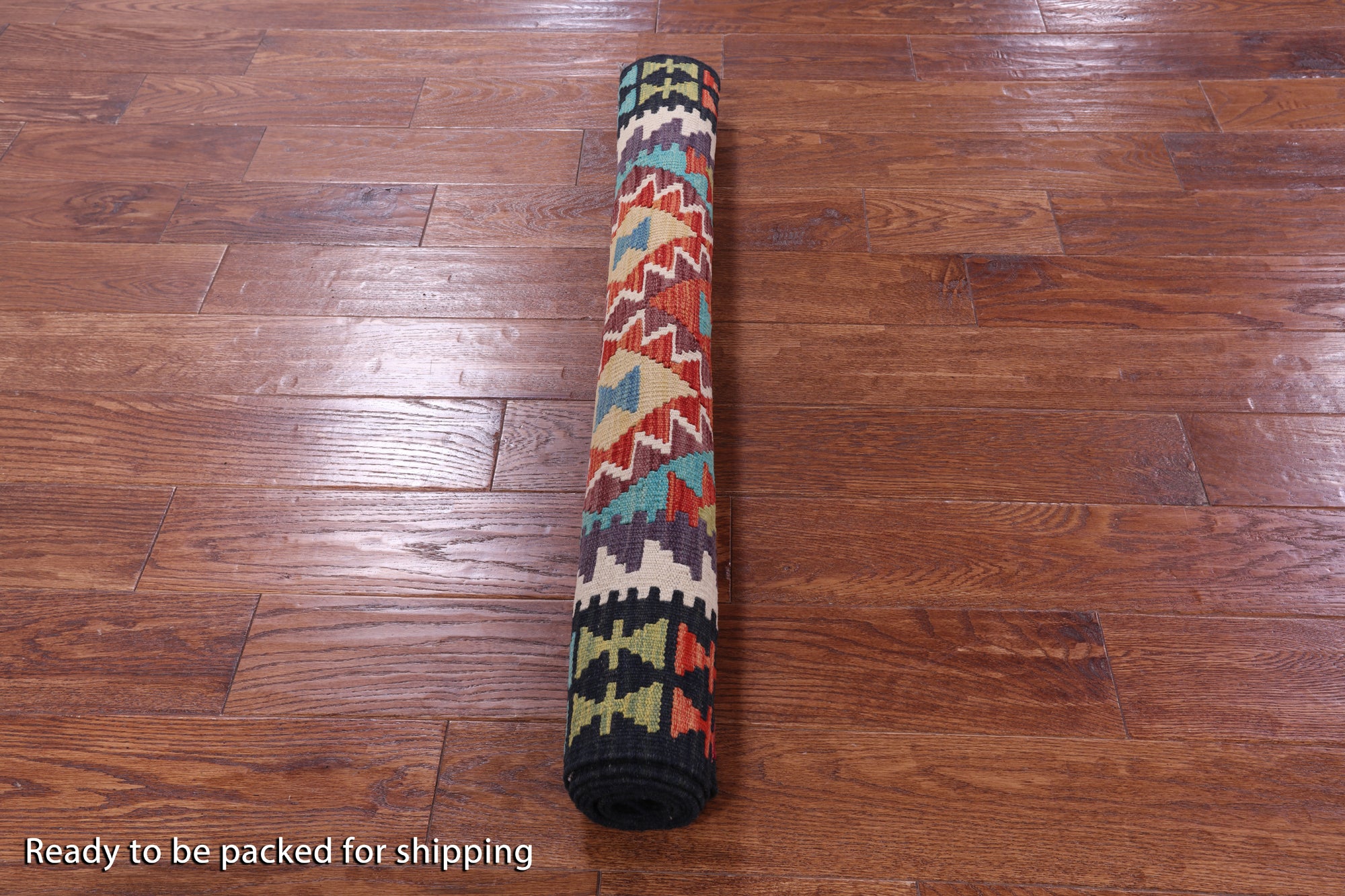 Reversible Kilim Flat Weave Wool On Wool Rug - 3' 4" X 6' 4" - Golden Nile