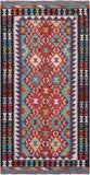 Reversible Kilim Flat Weave Wool On Wool Rug - 3' 4" X 6' 4" - Golden Nile