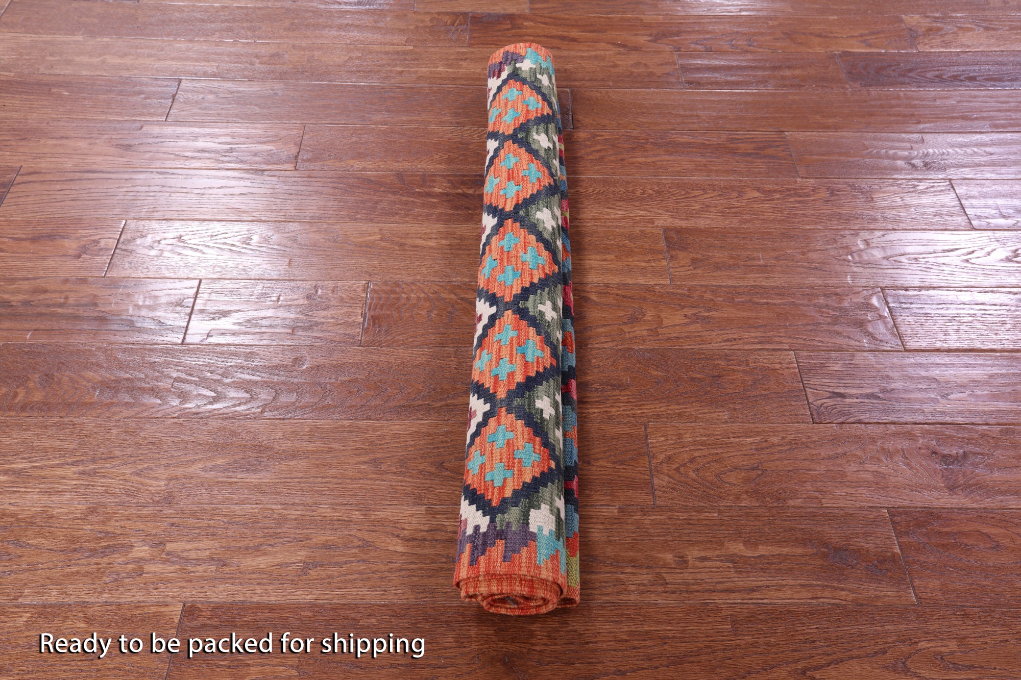 Reversible Kilim Flat Weave Wool On Wool Rug - 3' 5" X 6' 8" - Golden Nile