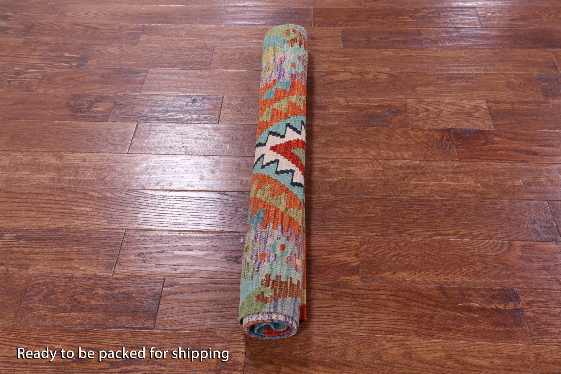 Reversible Kilim Flat Weave Wool On Wool Rug - 3' 4" X 6' 7" - Golden Nile