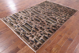 William Morris Rose Garden Hand Knotted Wool Area Rug - 6' 1" X 9' 0" - Golden Nile
