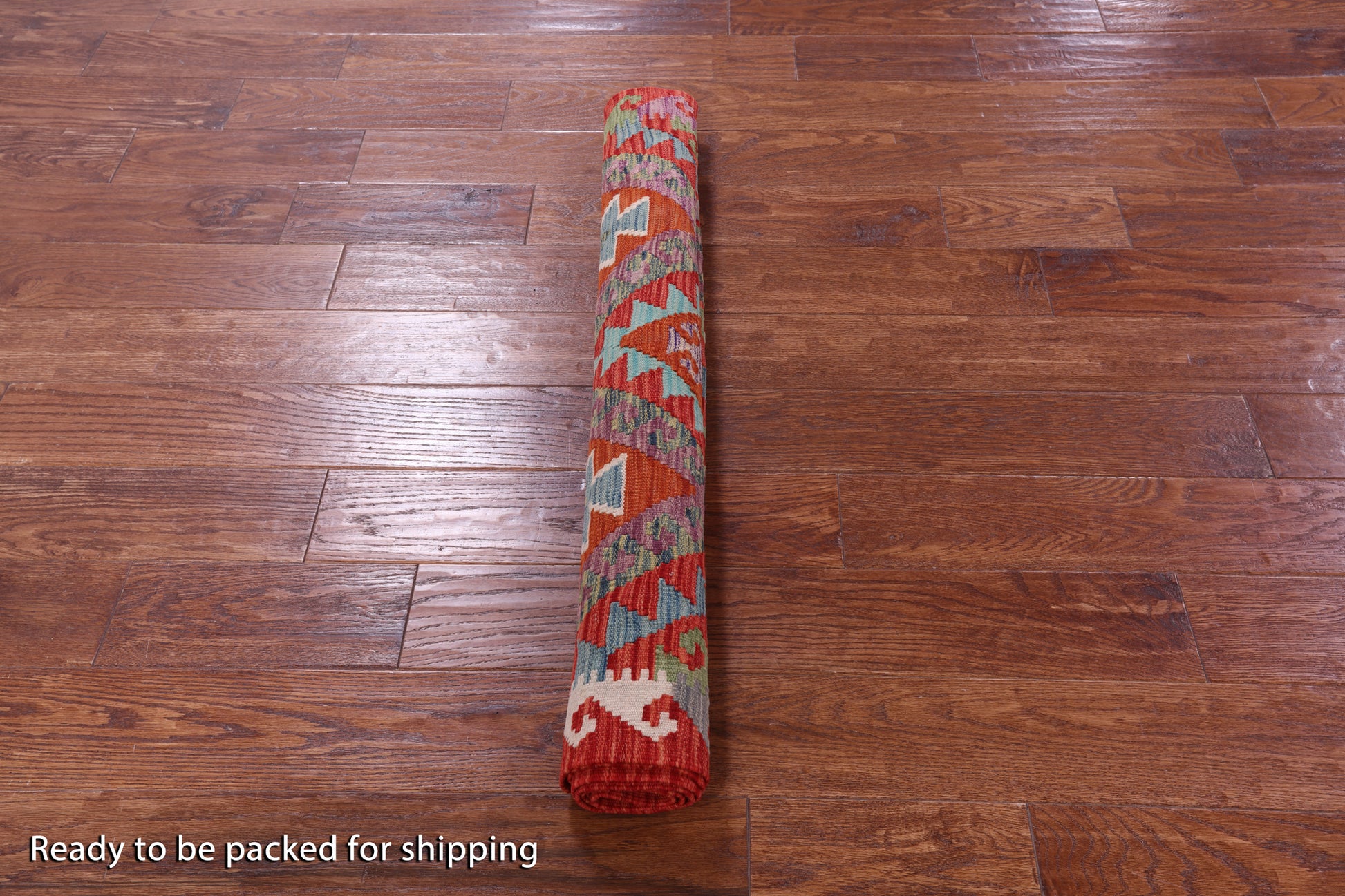 Reversible Kilim Flat Weave Wool On Wool Runner Rug - 3' 3" X 6' 5" - Golden Nile