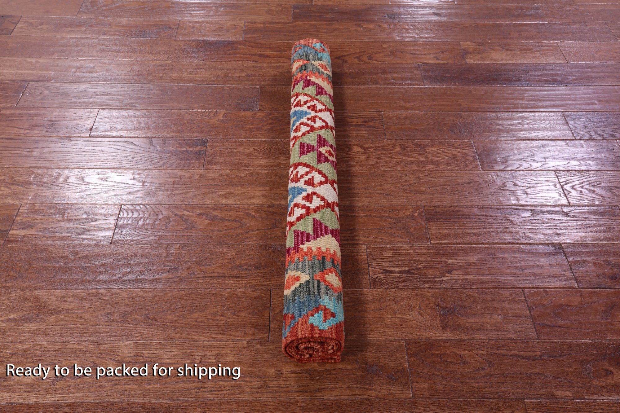 Reversible Kilim Flat Weave Wool On Wool Rug - 3' 5" X 6' 8" - Golden Nile