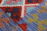 Reversible Kilim Flat Weave Wool On Wool Rug - 4' 5" X 6' 1" - Golden Nile
