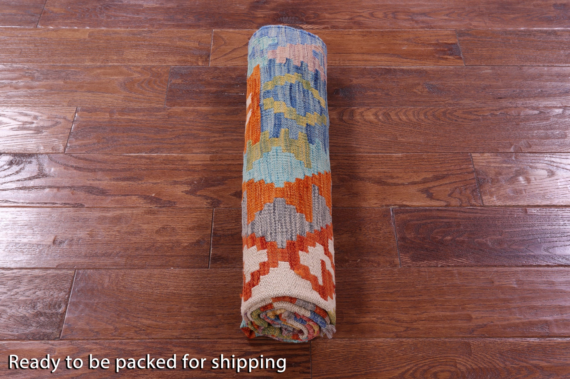 Reversible Kilim Flat Weave Wool On Wool Rug - 4' 1" X 5' 8" - Golden Nile